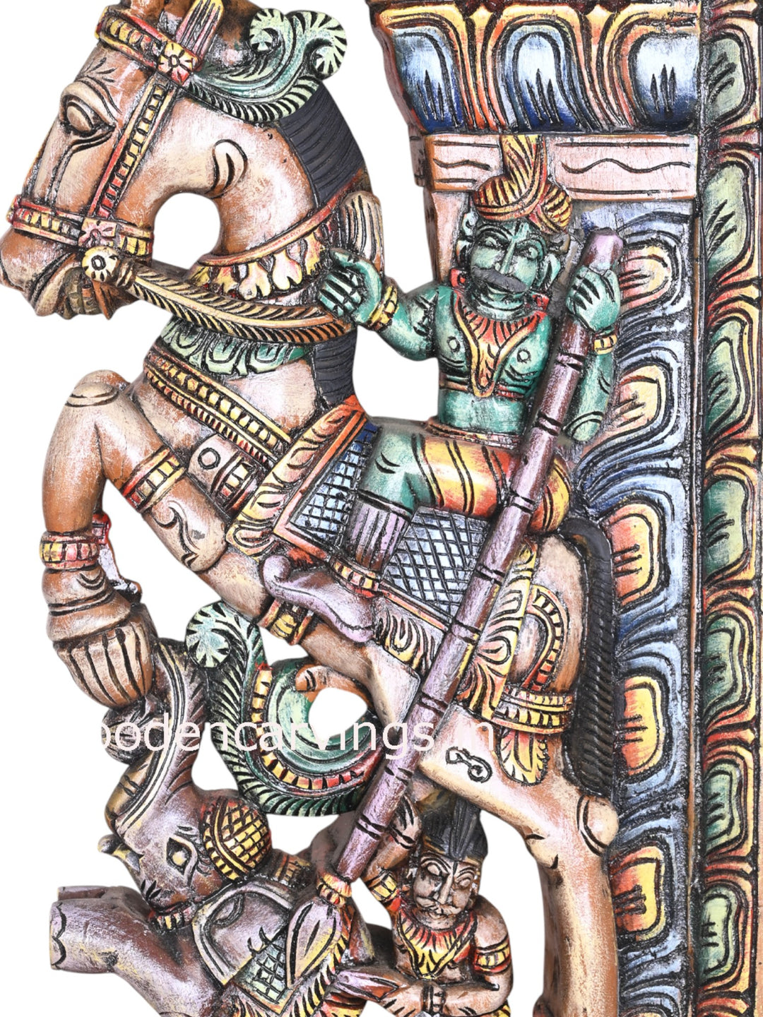 Powerful Warriors on Horseback Wooden Brackets – 31"