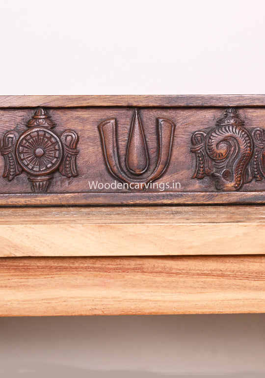 Hamsa Bird Thirunamam with Chanku & Chakra Wooden Panel – 50"