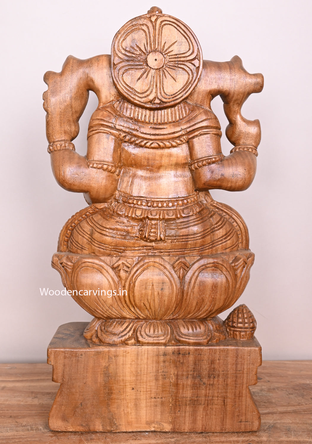Ready For Your Beautiful Home Polished Blessing Ganapathy Holding Ladoo in His Hand Handcraft Sculpture 24"