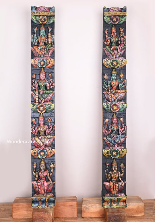 Asta Lakshmi Wooden Wall Panel