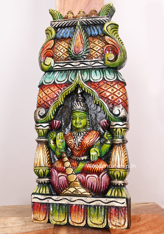 Maha Lakshmi Wooden Wall Mount 18"