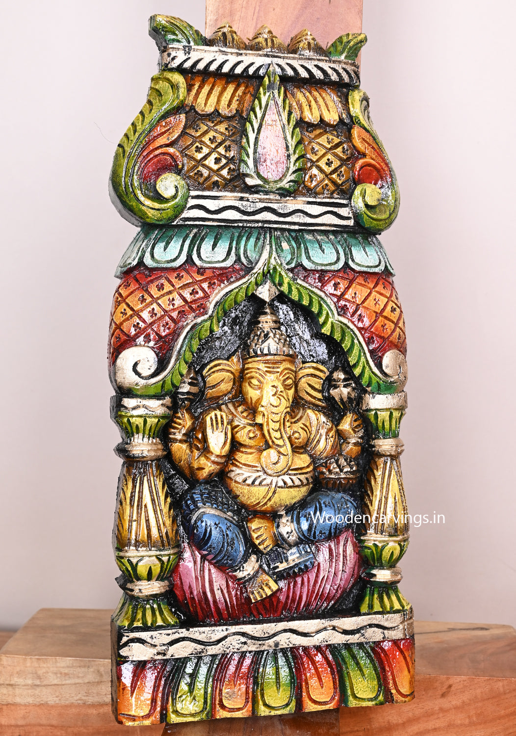 Ganesh Wooden Kavadi 18"