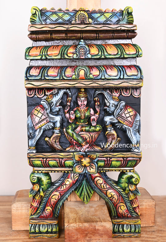 Gaja Lakshmi Multicoloured Wooden