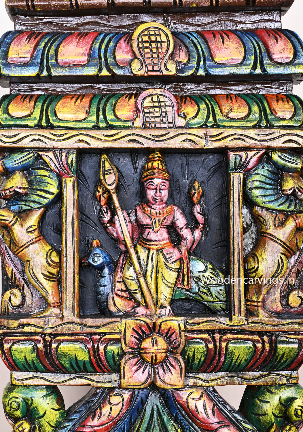 Lord Murugan Wooden Kavadi Décor