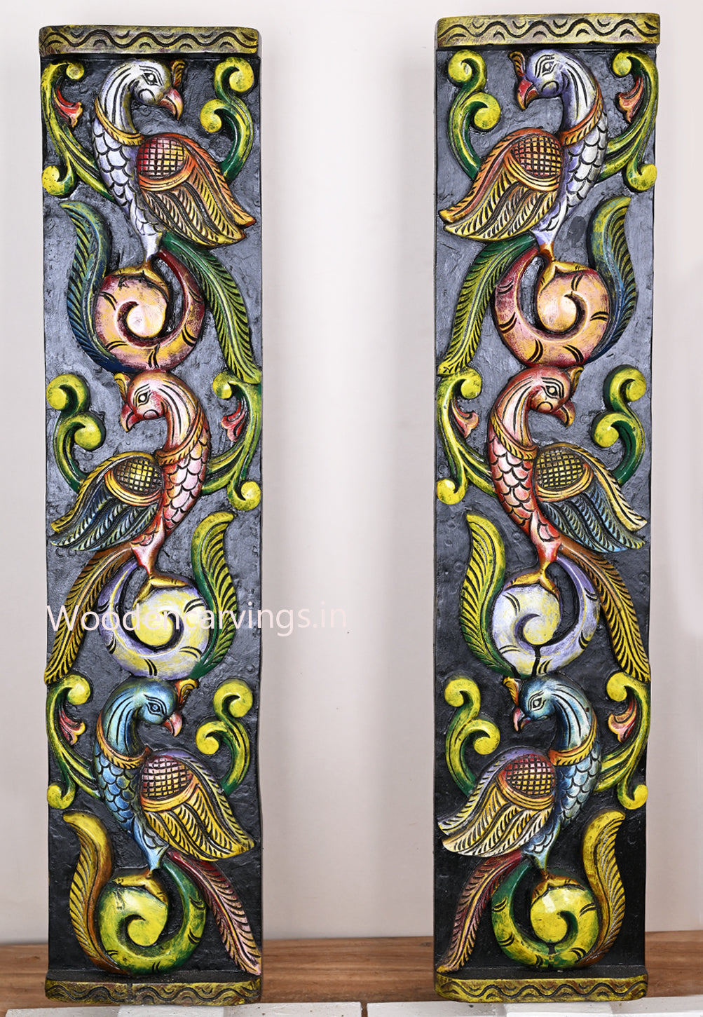 Peacock Wooden Wall Panel