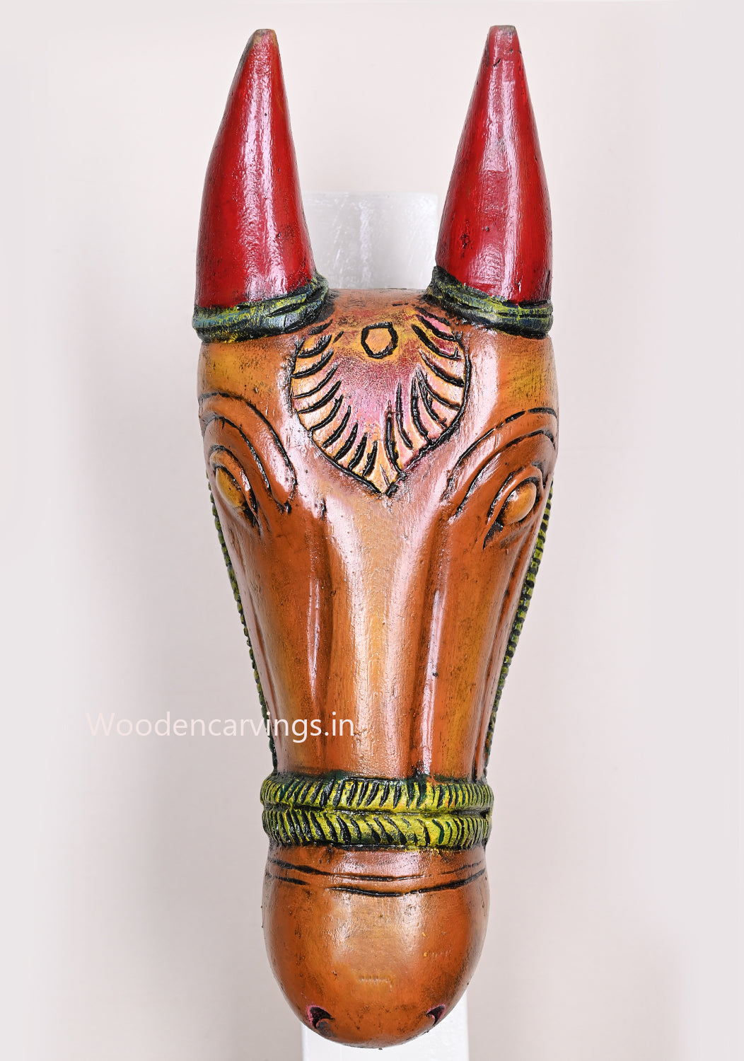 Multicolored Wooden Vastu Entrance Decor Masks – 16" Hooks Fixed