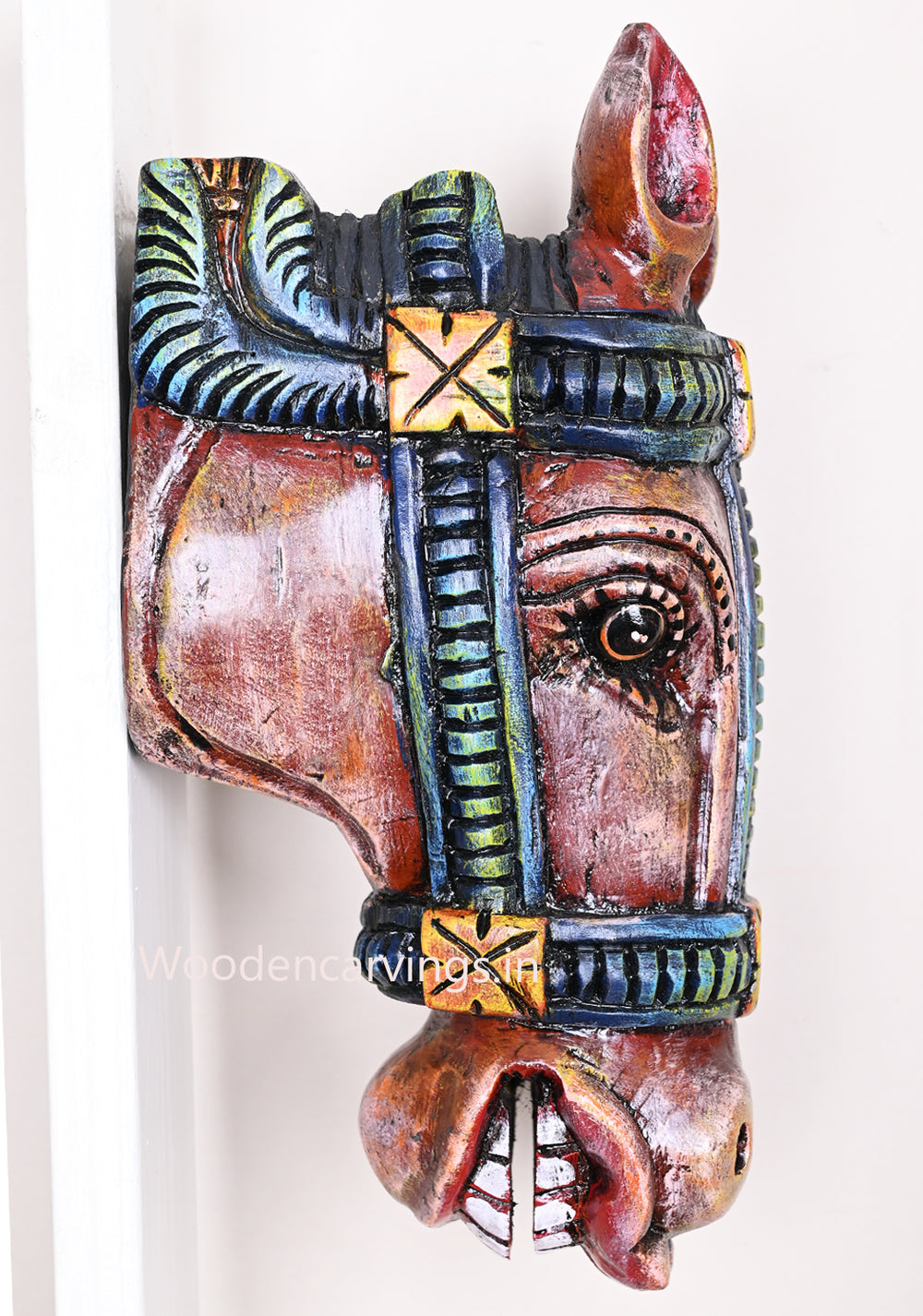 wooden horse face mask