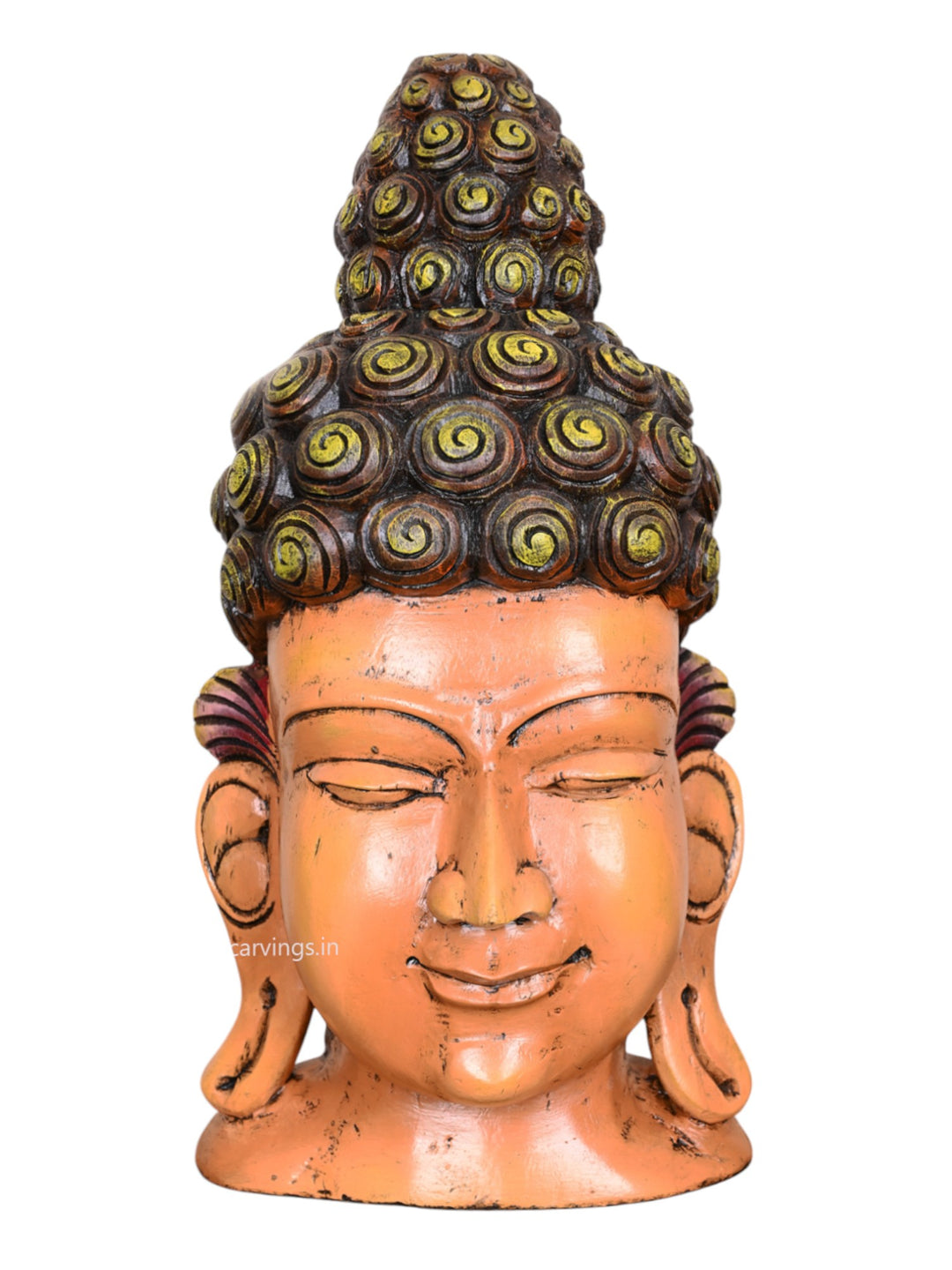 Buddha face mask wooden 