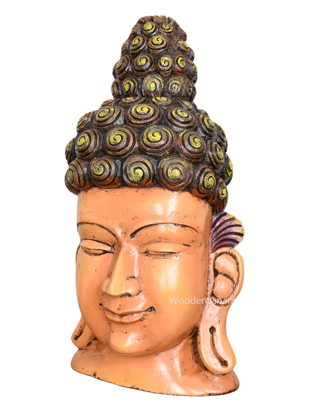 Buddha face mask wooden 