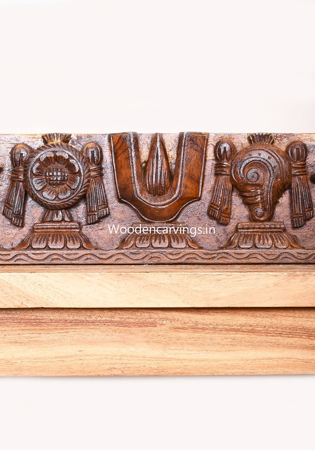 Wooden Chanku Nama Chakra With Hamsa Bird  Wall Panel 24"