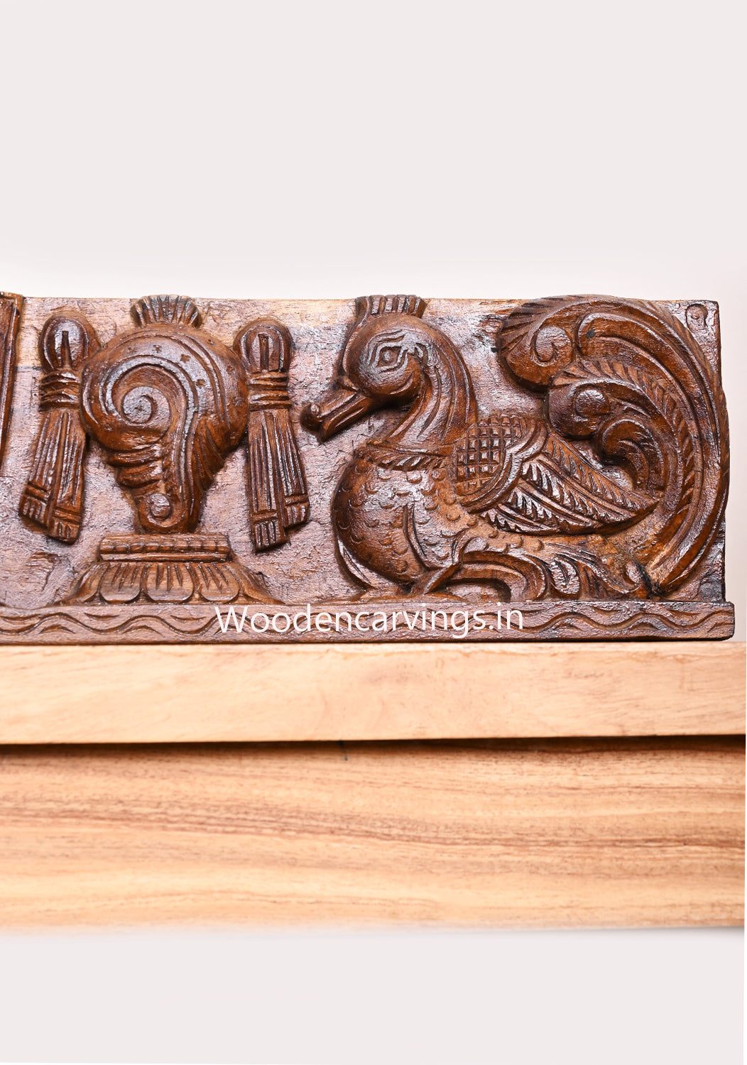 Wooden Chanku Nama Chakra With Hamsa Bird  Wall Panel 24"