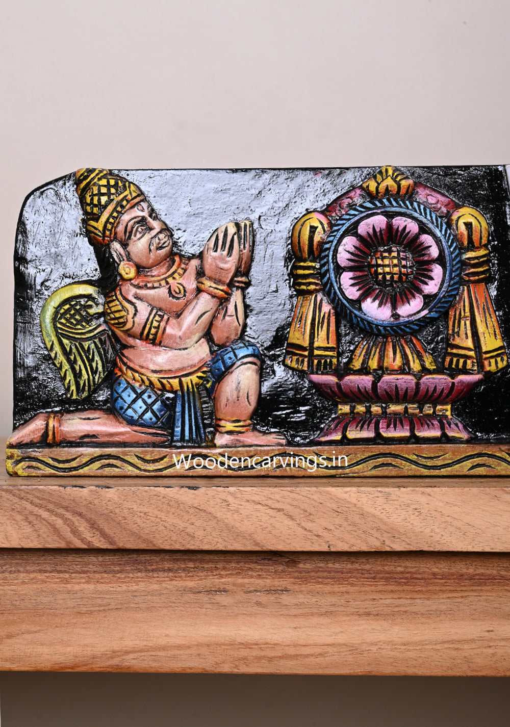 Hooks Fixed Entrance and Pooja Room Decoration Lord Balaji Thirunamam Hanuman and Garuda Wall Panel 24"