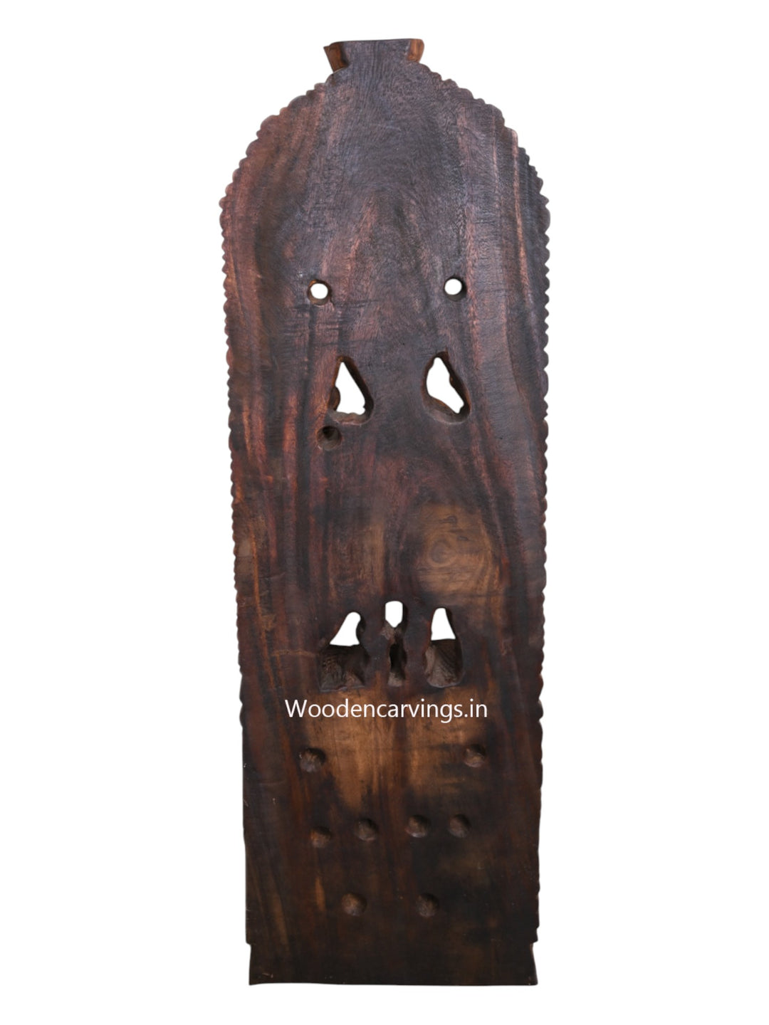 Outstanding Handmade Work of Goddess Maha Lakshmi Standing On Lotus and Blessing Wooden Jali Work Wall Mount 60"