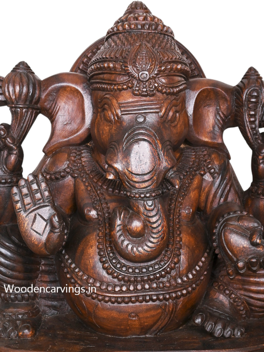 Shree Lambodara Lord Ganesh Wooden 27"
