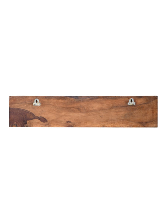 Vaishnava Symbol of Lord Balaji Shank, Ram, Chakra With Standing Annapakshi Wooden Light Weight Wall Panel 24"