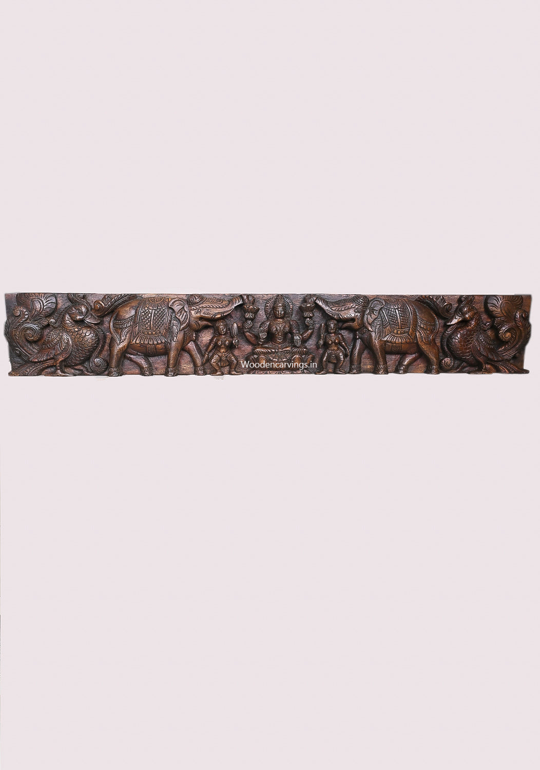 Gaja Lakshmi with Elephants & Annapakshi Panel 45.5" | Divine Wall Art