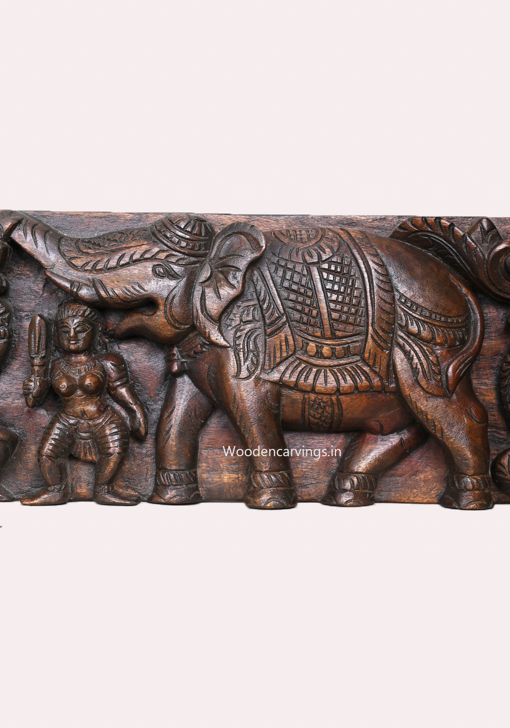 Gaja Lakshmi with Elephants & Annapakshi Panel 45.5" | Divine Wall Art
