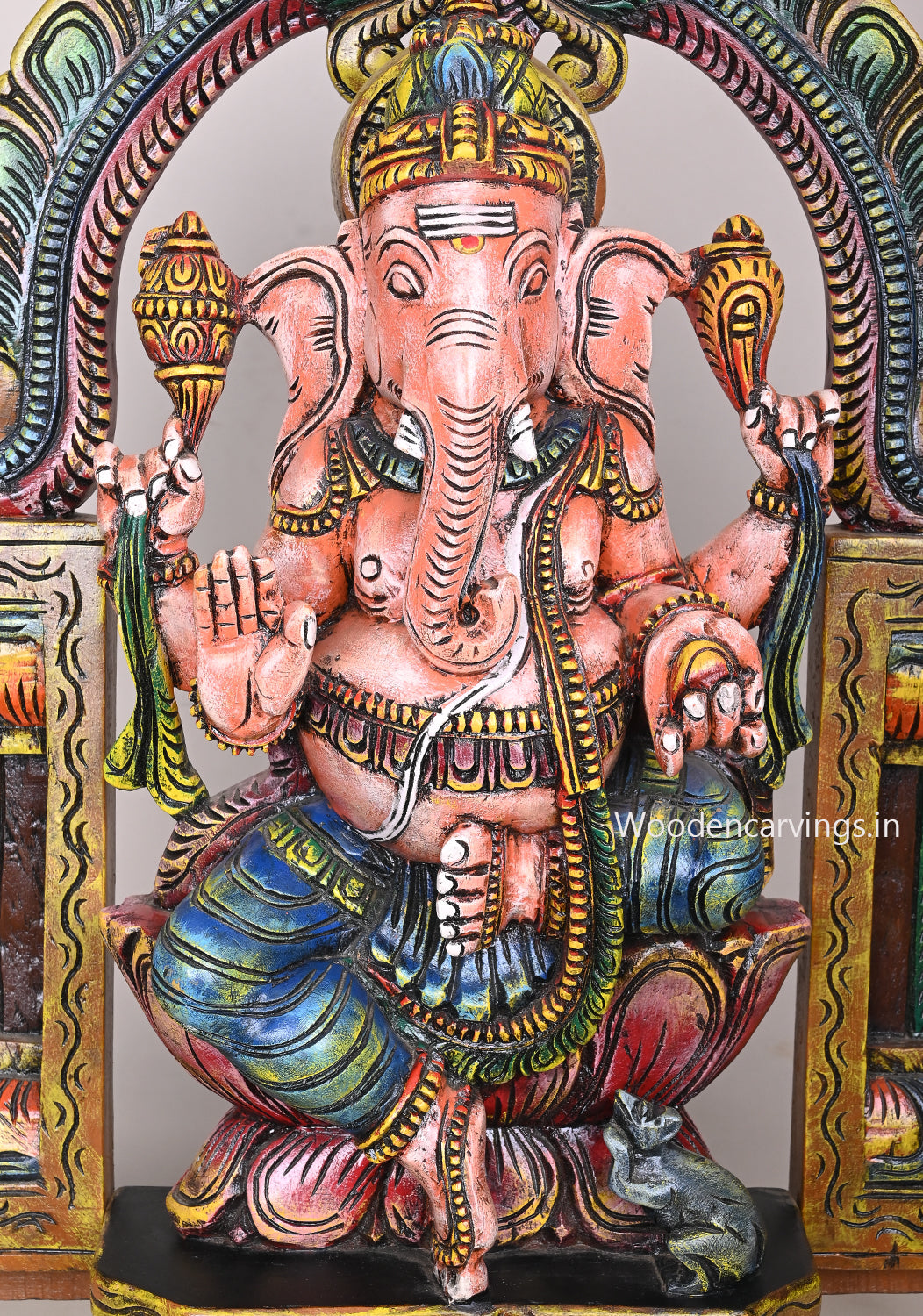 wooden ganpati murti