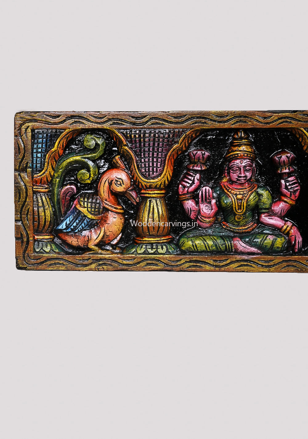 Mandap Pillar Design Ganesh, Lakshmi & Saraswathi Wall Panel 31"