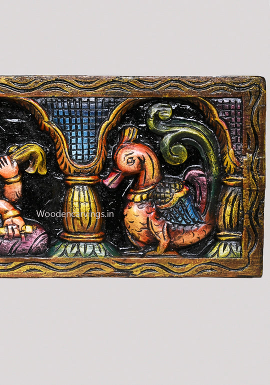 Mandap Pillar Design Ganesh, Lakshmi & Saraswathi Wall Panel 31"