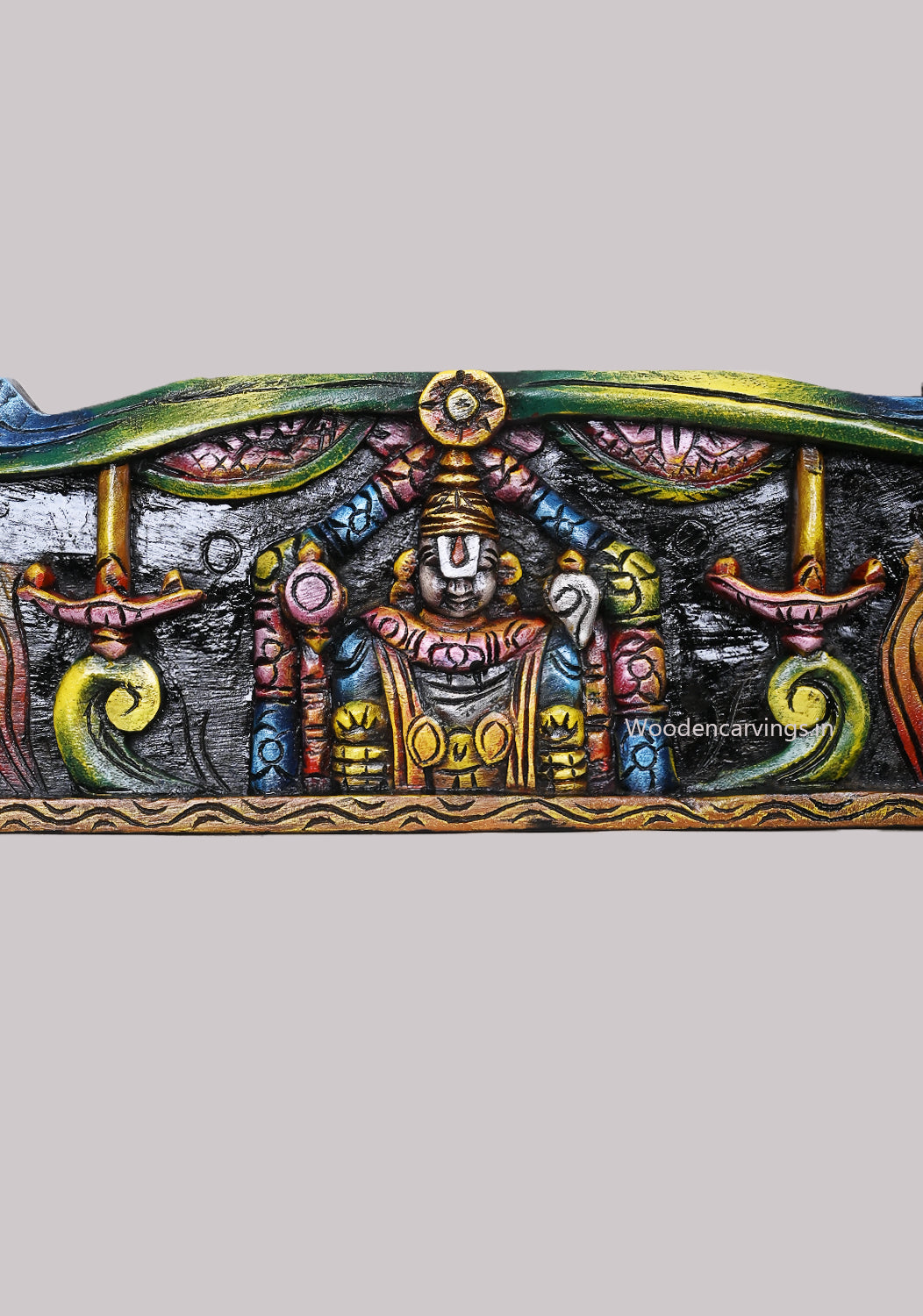 Vishnu Balaji wooden Wall Panel 36"