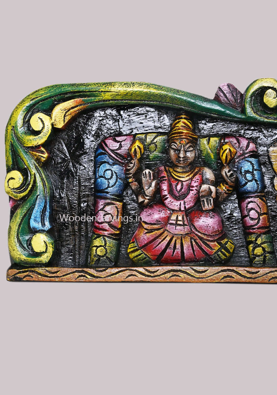 Vishnu Balaji wooden Wall Panel 36"