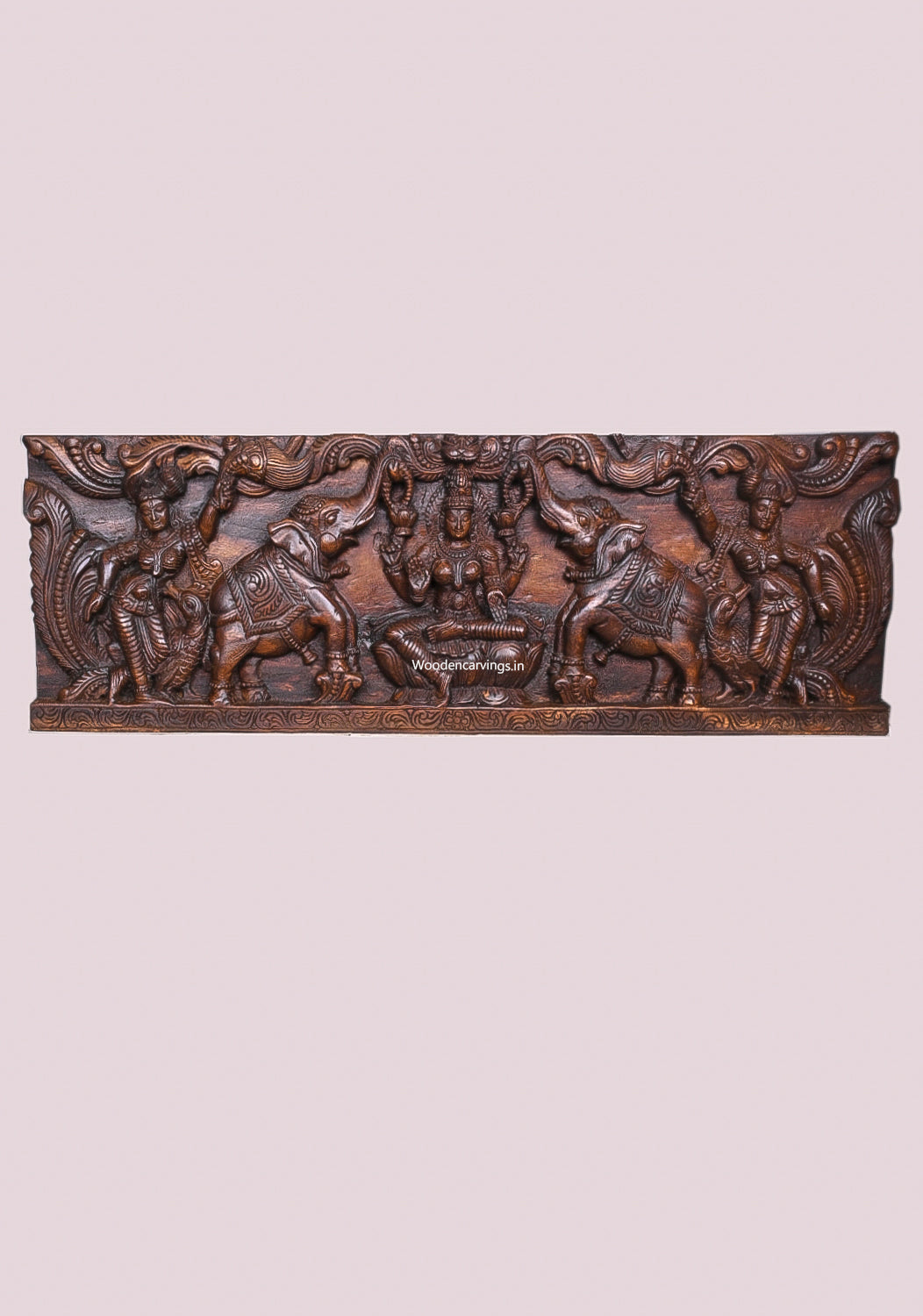 Gajalakshmi wooden wall panel 