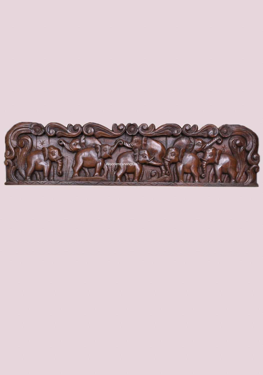 Dark Chocolate Group of wooden Elephants