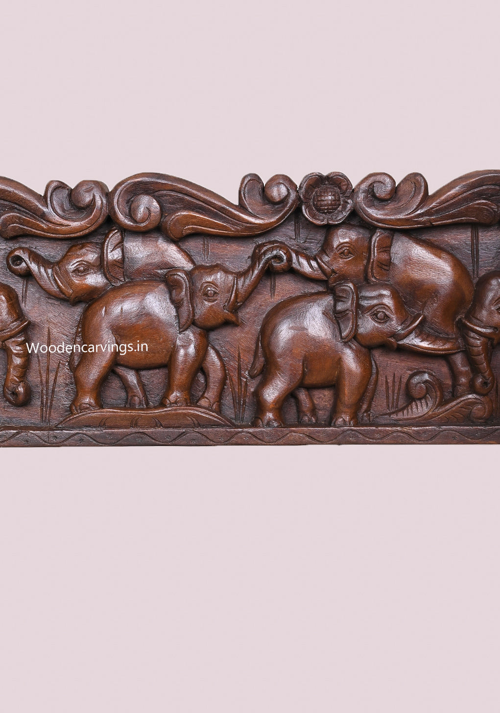 Group of Elephants  Wooden Wall Panel – 47.5"