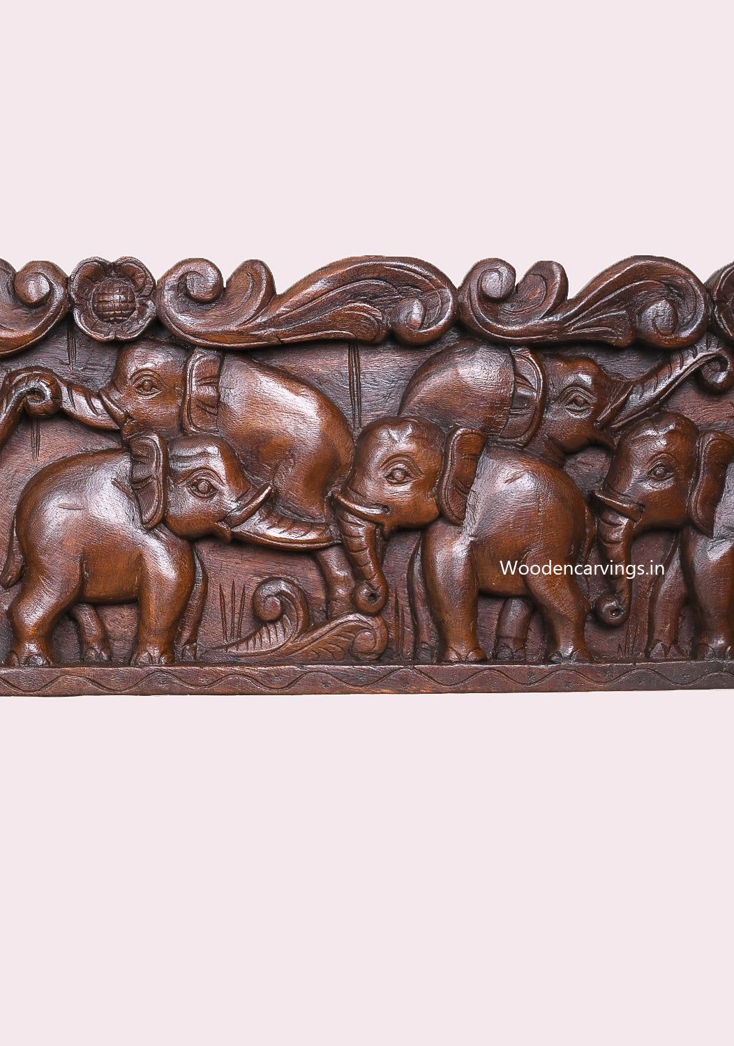Group of Elephants  Wooden Wall Panel – 47.5"