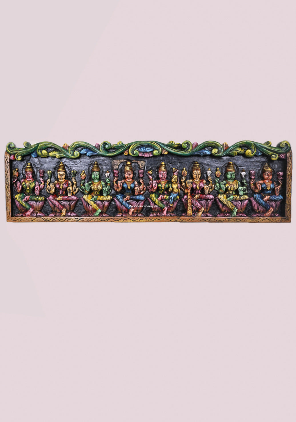 Elegant Asta Lakshmi Floral Wooden