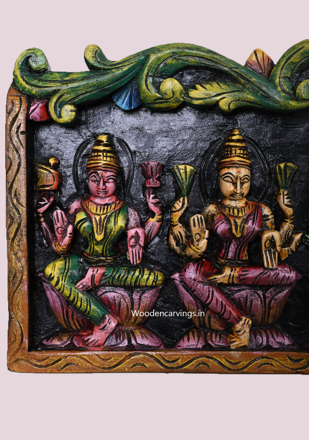Elegant Asta Lakshmi Floral Wooden