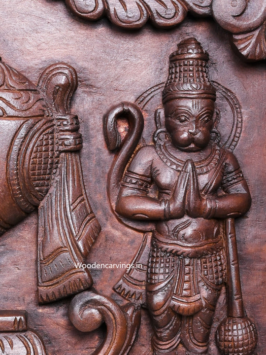 Narayanar Lakshmi Padmanabar Reclining on Adisesha Wooden Panel 48"