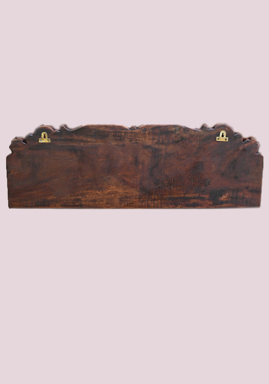 Wooden Lord Vishnu Thirunamam Wall Panel – Vaagai Wood 35.5"