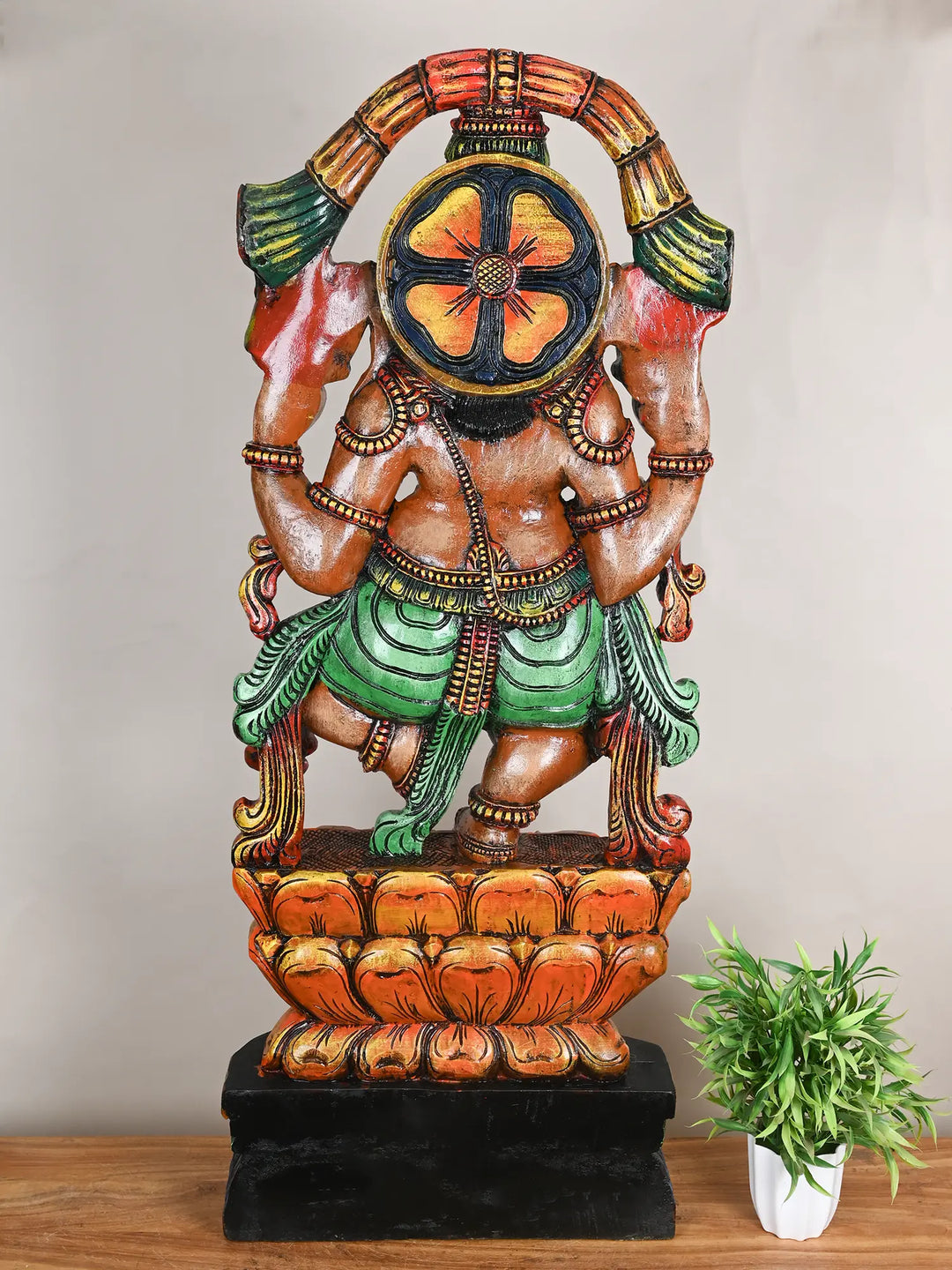 Wooden Dancing Ganapathi