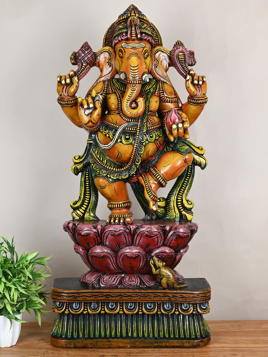Wooden Dancing Ganapathy