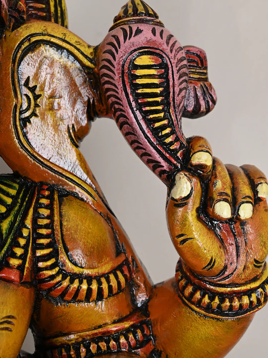 Wooden Dancing Ganapathy