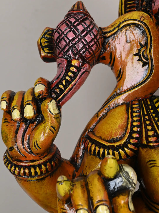 Wooden Dancing Ganapathy