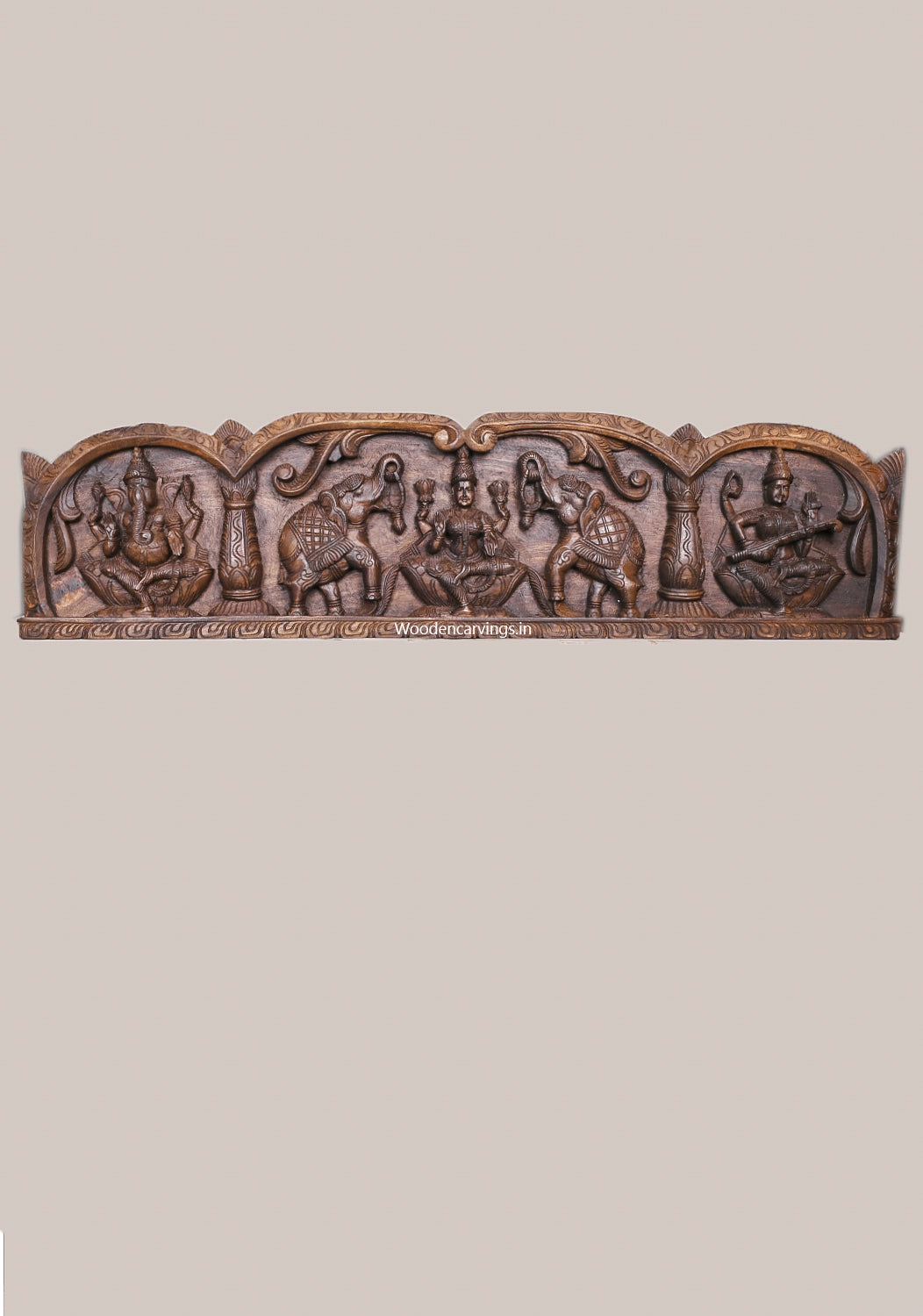 Gajalakshmi  wooden Wall Panel 
