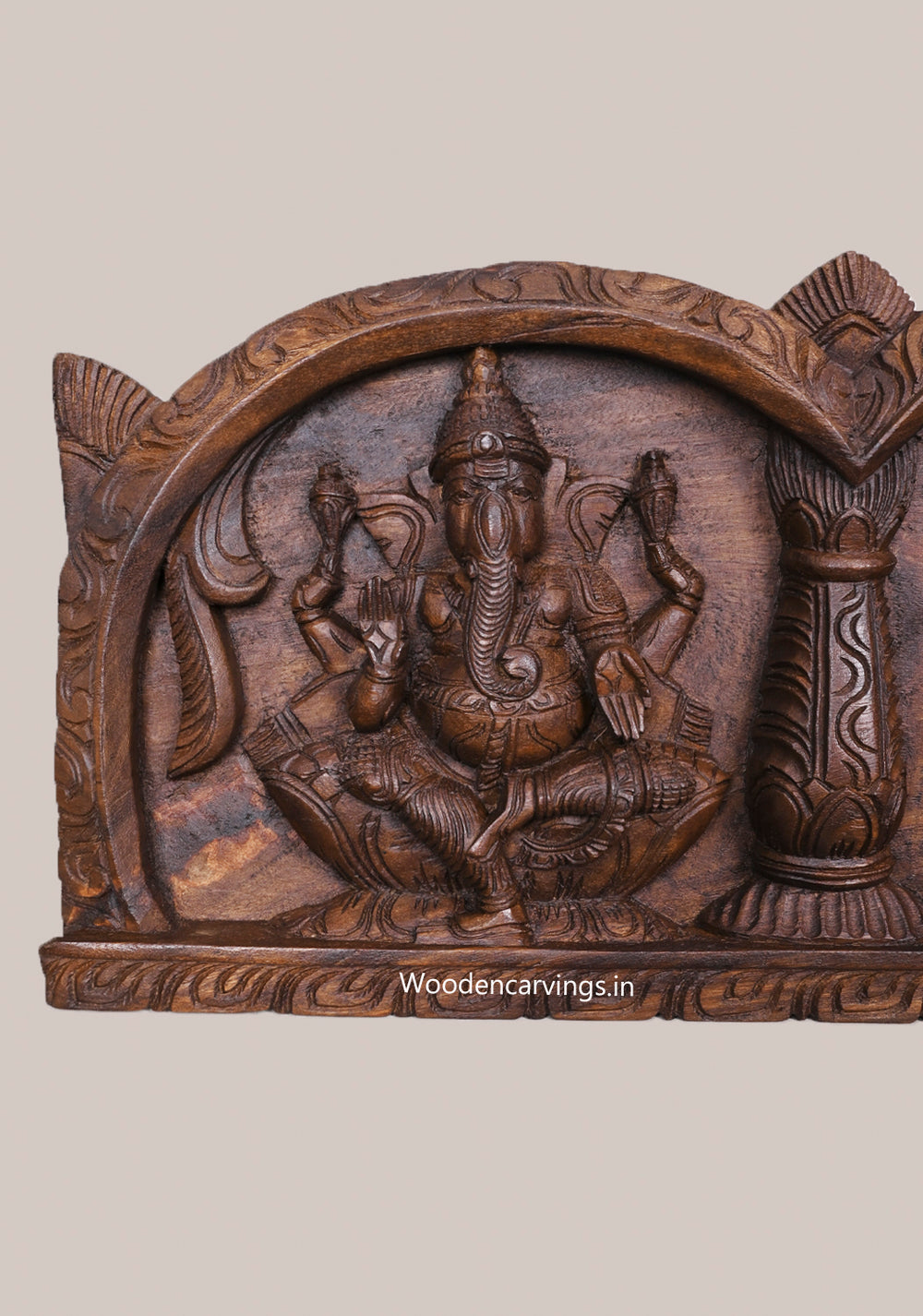 Gajalakshmi  wooden Wall Panel 