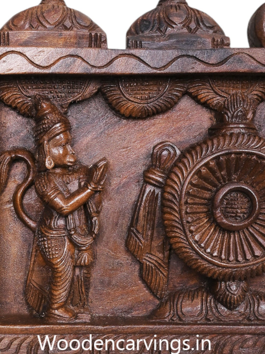  Ranganathaswamy With Thirunama Chakram Wooden Wall Panel 