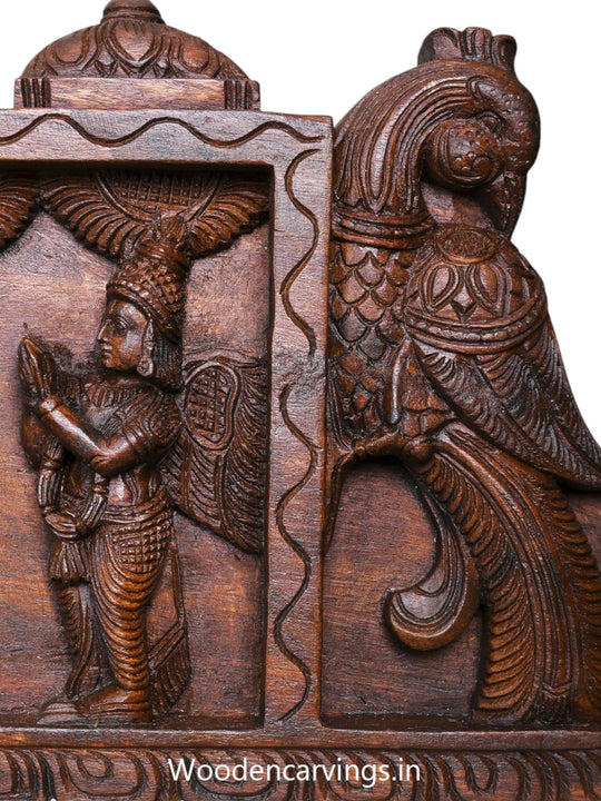 Ranganathaswamy With Thirunama Chakram Wooden Wall Panel 48"