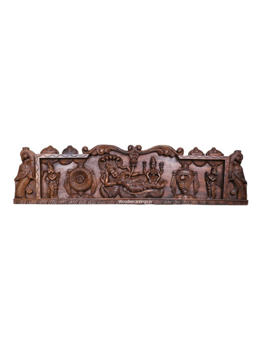  Ranganathaswamy With Thirunama Chakram Wooden Wall Panel 
