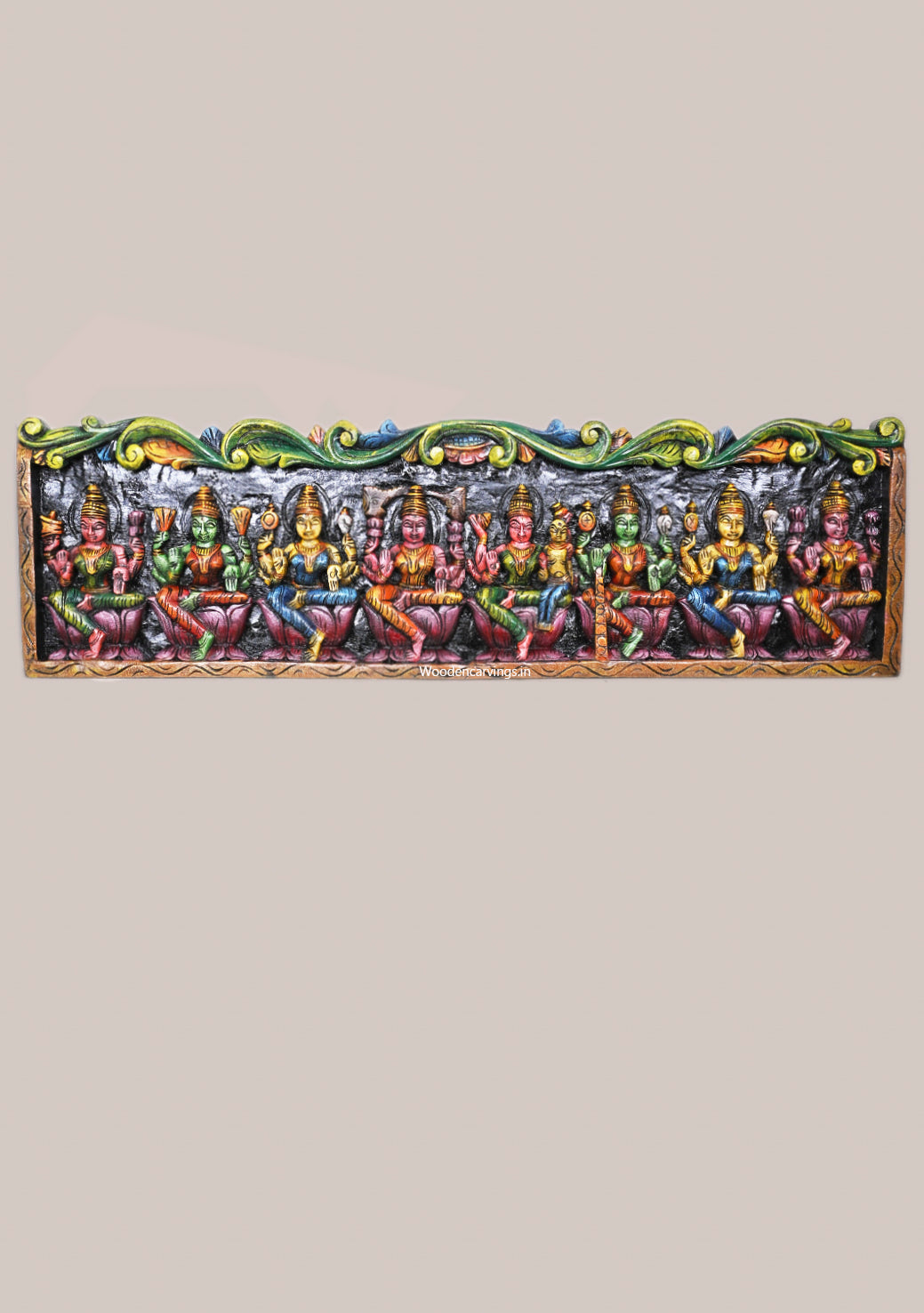 Shri AstaLakshmi wooden wall panel