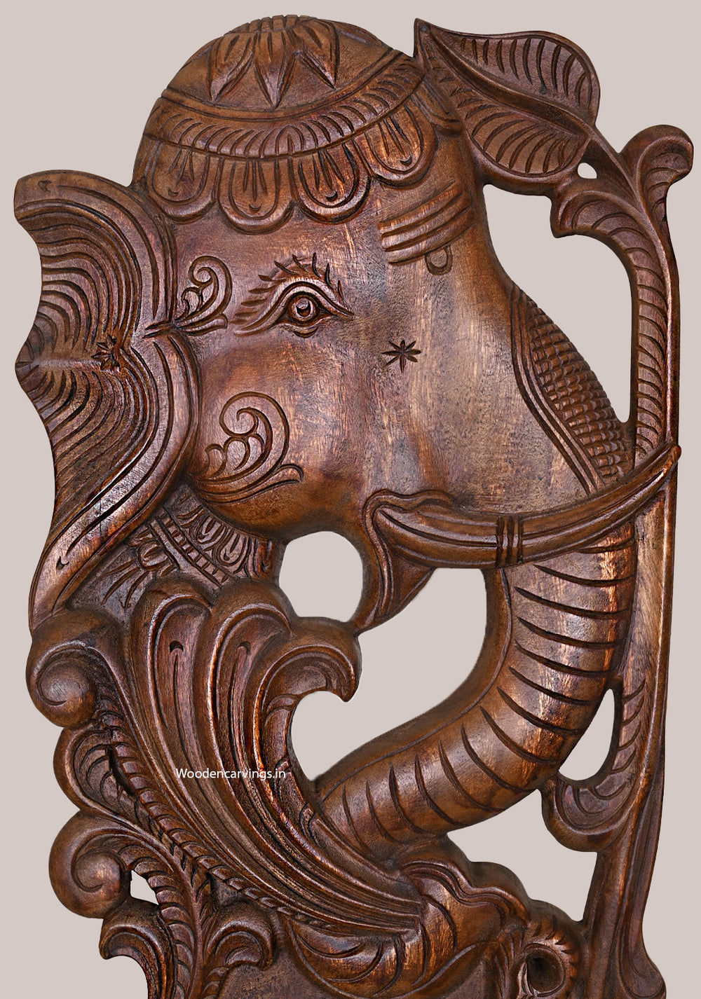 Wooden Elephant Wall Mount panel
