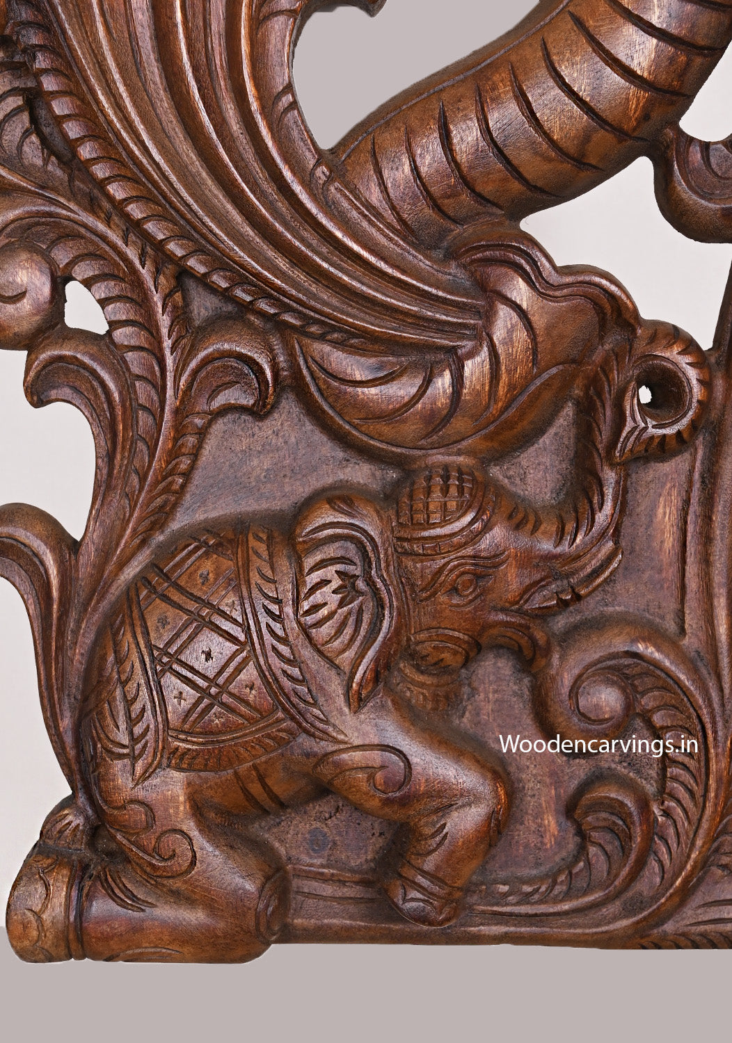 Wooden Elephant Wall Mount panel