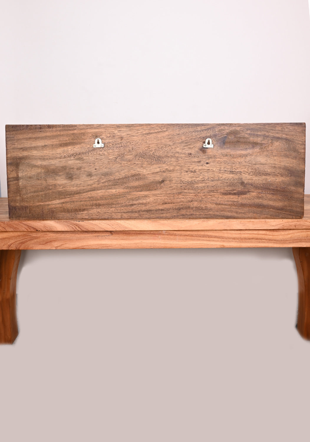 Five Ganapathy Figurines Wooden Wall Panel | 36" Horizontal Brown Finish