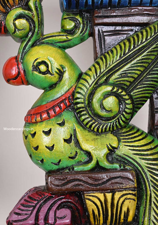 Green Parrot Brackets  wooden Wall Hanging  Brackets 18"
