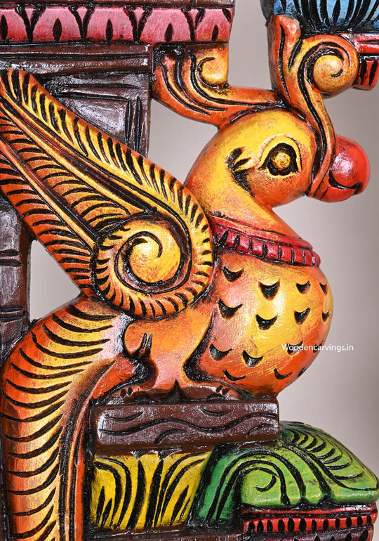 Colourful Wooden Vaagai Wall Brackets – 18"