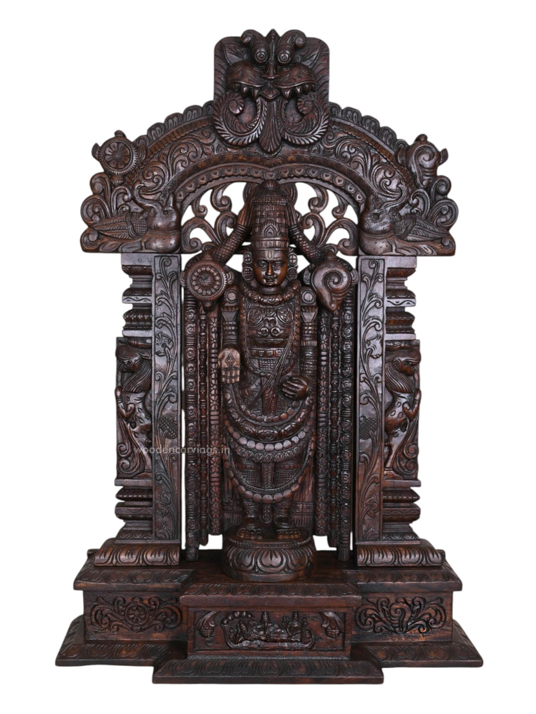 Wooden Lord Ranganatha statue 